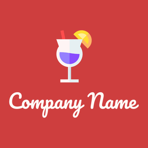 Cocktail logo on a Mahogany background - Cibo & Bevande
