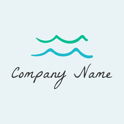 blue and green waves logo - Spiele & Freizeit
