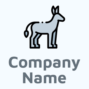 minimalist Donkey logo on a Alice Blue background - Animales & Animales de compañía