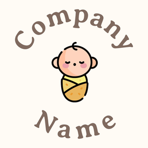 Peach Puff Baby on a Floral White background - Niños & Guardería