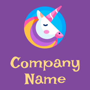 Unicorn logo on a Studio background - Abstracto