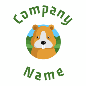Hamster logo on a White background - Animales & Animales de compañía