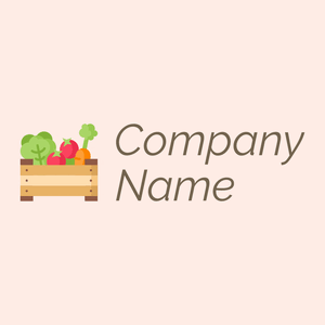 Organic food logo on a Misty Rose background - Agriculture