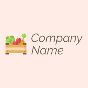Organic food logo on a Misty Rose background - Agricultura