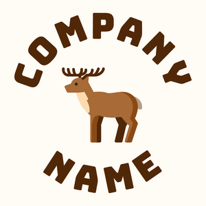 Deer on a Floral White background - Animales & Animales de compañía