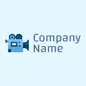Video Camera logo on a Alice Blue background - Entertainment & Kunst