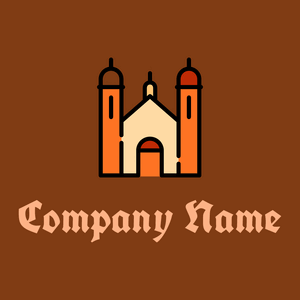 Hebrew logo on a Saddle Brown background - Religion et spiritualité