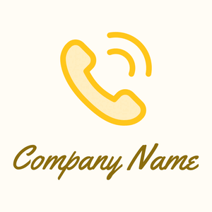 Telephone logo on a Floral White background - Abstrato