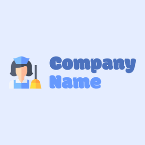 Housekeeping logo on a Alice Blue background - Reinigung & Wartung