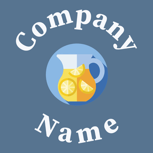 Lemonade logo on a Kashmir Blue background - Comida & Bebida