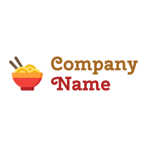 Sunset Orange Noodles on a White background - Comida & Bebida