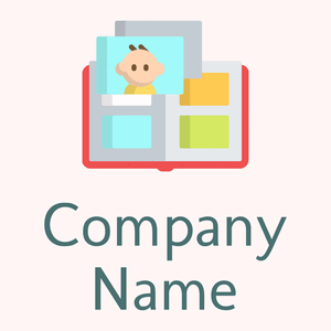 Photo album logo on a redish background - Abstracto
