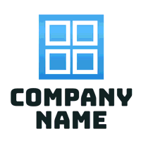 Logo con cuadrado azul - Construcción & Herramientas Logotipo