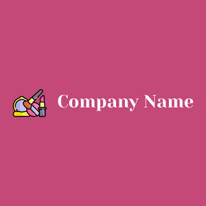 Makeup logo on a Mulberry background - Moda & Belleza