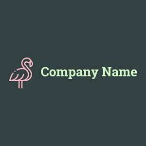 Flamingo logo on a Outer Space background - Animals & Pets