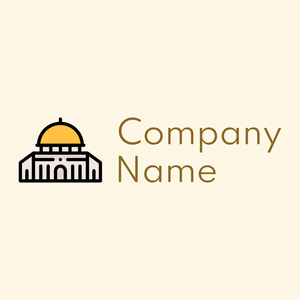 Dome of the rock on a Corn Silk background - Architectuur