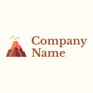 Volcano logo on a Floral White background - Abstracto