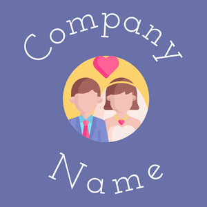 Newlyweds logo on a Scampi background - Moda & Bellezza