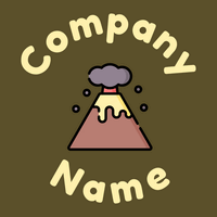 Volcano logo on a West Coast background - Landscaping