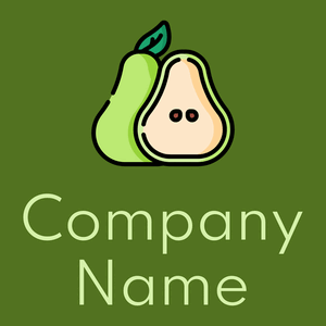 Pear logo on a Fiji Green background - Essen & Trinken