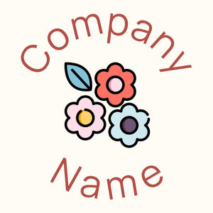 Flowers logo on a Floral White background - Domaine de l'agriculture