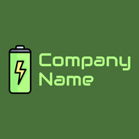 Mint Green Battery on a Fern Green background - Industriel