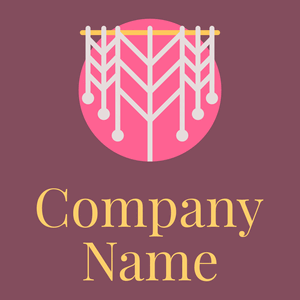 Macrame logo on a Cannon Pink background - Arte & Intrattenimento
