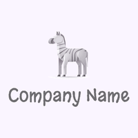 Standing Zebra logo on a Magnolia background - Animaux & Animaux de compagnie