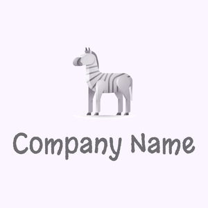 Standing Zebra logo on a Magnolia background - Animaux & Animaux de compagnie