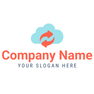 Cloud and data logo - Computer