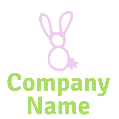Rabbit Design Logo for Day Care - Crianças & Cuidados