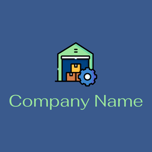 Inventory management logo on a Tory Blue background - Abstrait