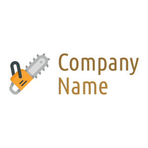 Chainsaw logo on a White background - Bau & Werkzeuge
