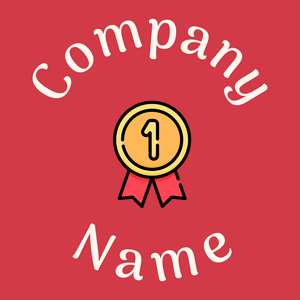 Medal logo on a Persian Red background - Domaine sportif