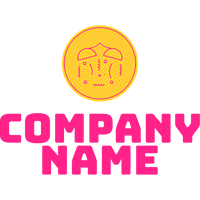 yellow shape with pink doodles inside logo - Arte & Intrattenimento
