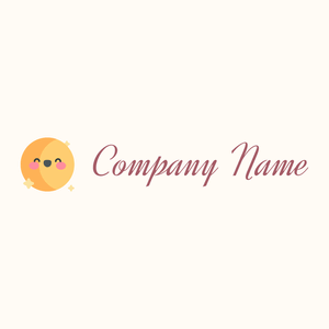 Happy logo on a Floral White background - Abstrait