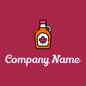 Maple syrup logo on a Old Rose background - Florale