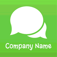 Blase mit grünem Hintergrund-Logo - Kommunikation