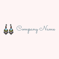 Earrings logo on a Snow background - Mode & Beauté
