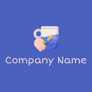 Painting logo on a Free Speech Blue background - Construcción & Herramientas