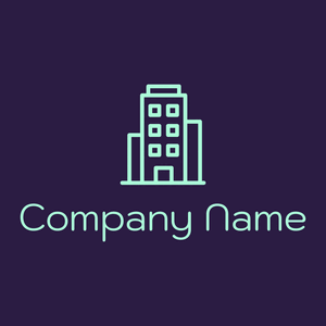 Building logo on a Blackcurrant background - Negócios & Consultoria