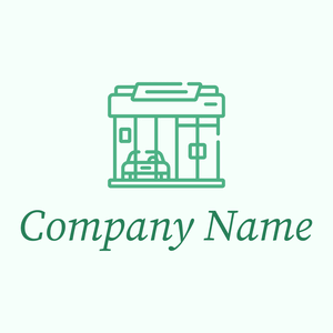 Car dealer logo on a green background - Automobile & Véhicule