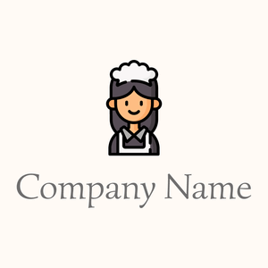 Maid logo on a Seashell background - Limpeza & Manutenção