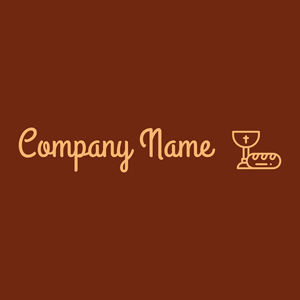 Holy chalice logo on a Falu Red background - Religieus