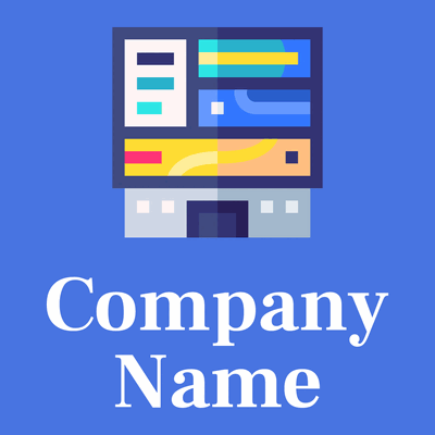 Building logo on a Blue background - Kommunikation