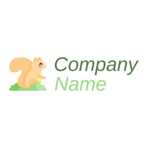 Grass Squirrel logo on a White background - Animaux & Animaux de compagnie