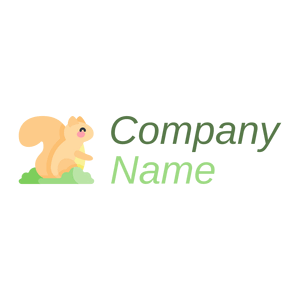 Grass Squirrel logo on a White background - Animali & Cuccioli