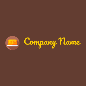 Pancake logo on a Cioccolato background - Nourriture & Boisson