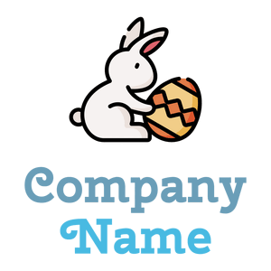 Easter bunny on a White background - Religiosidade
