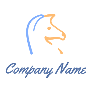 Horse sketch logo on a White background - Animais e Pets